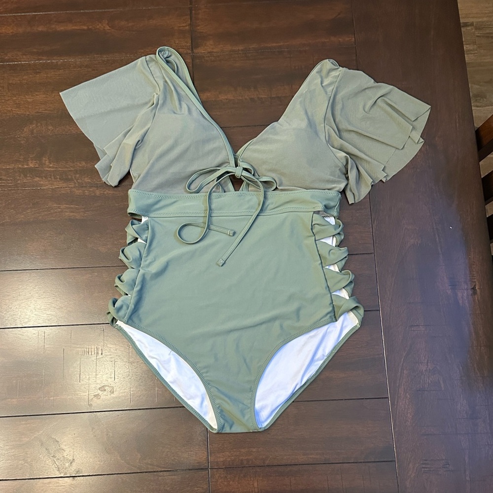 Bloomimg Jelly Olive Green Swimsuit